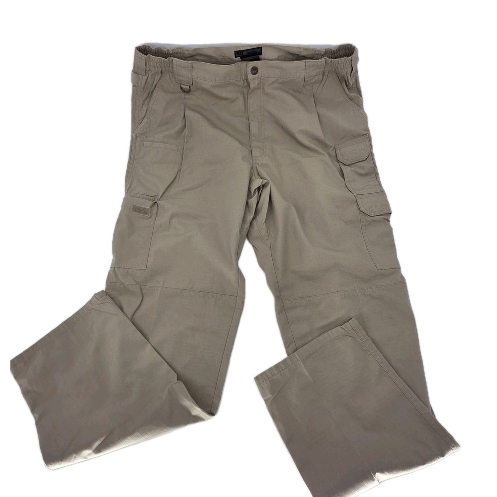 511 Tactical Cargo Pants Men's 42x36 Khaki Carpenter Pockets Active Tan 5.11